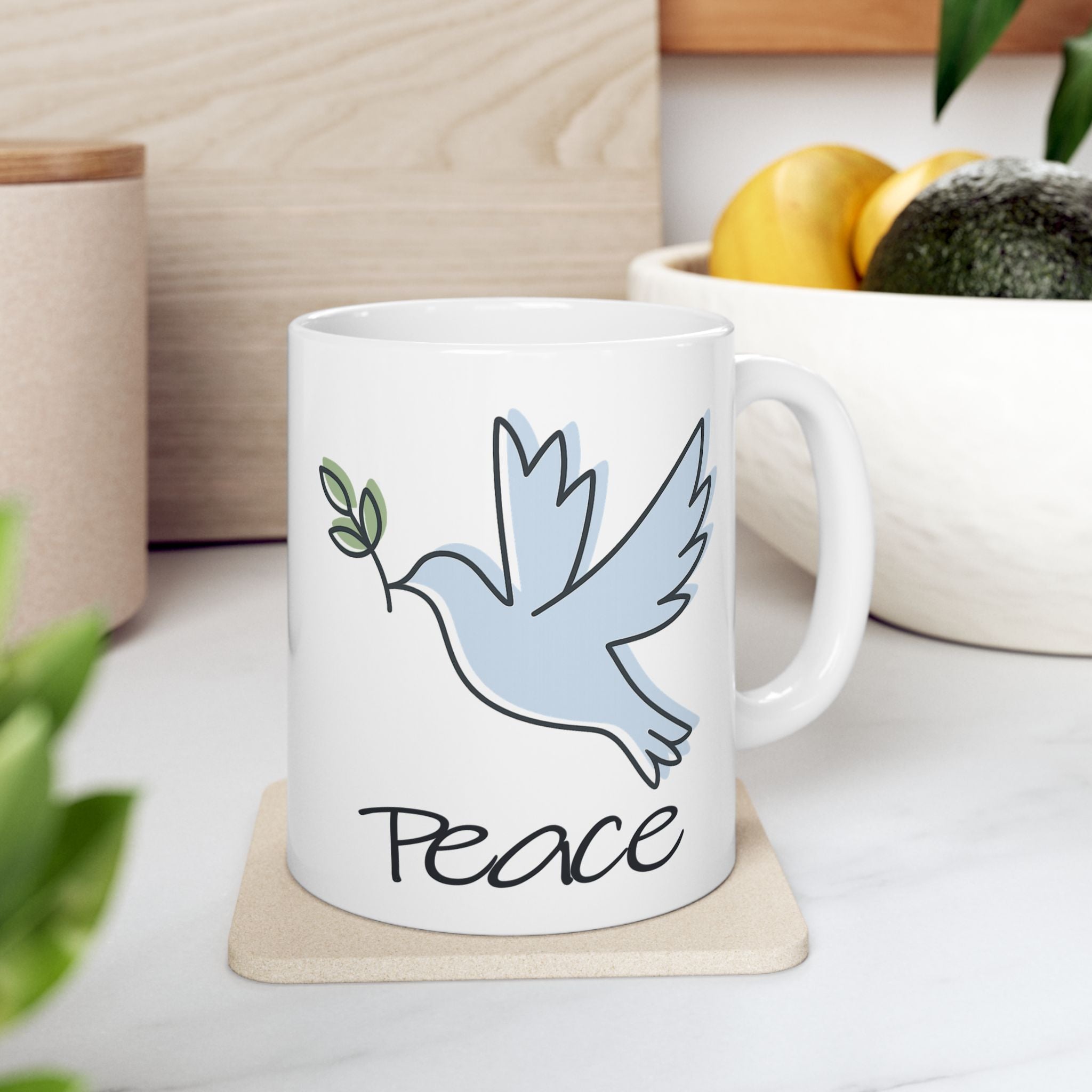 amazon pottery coffee mugs Peaceful Dove Ceramic Mug. – The Mug Core
