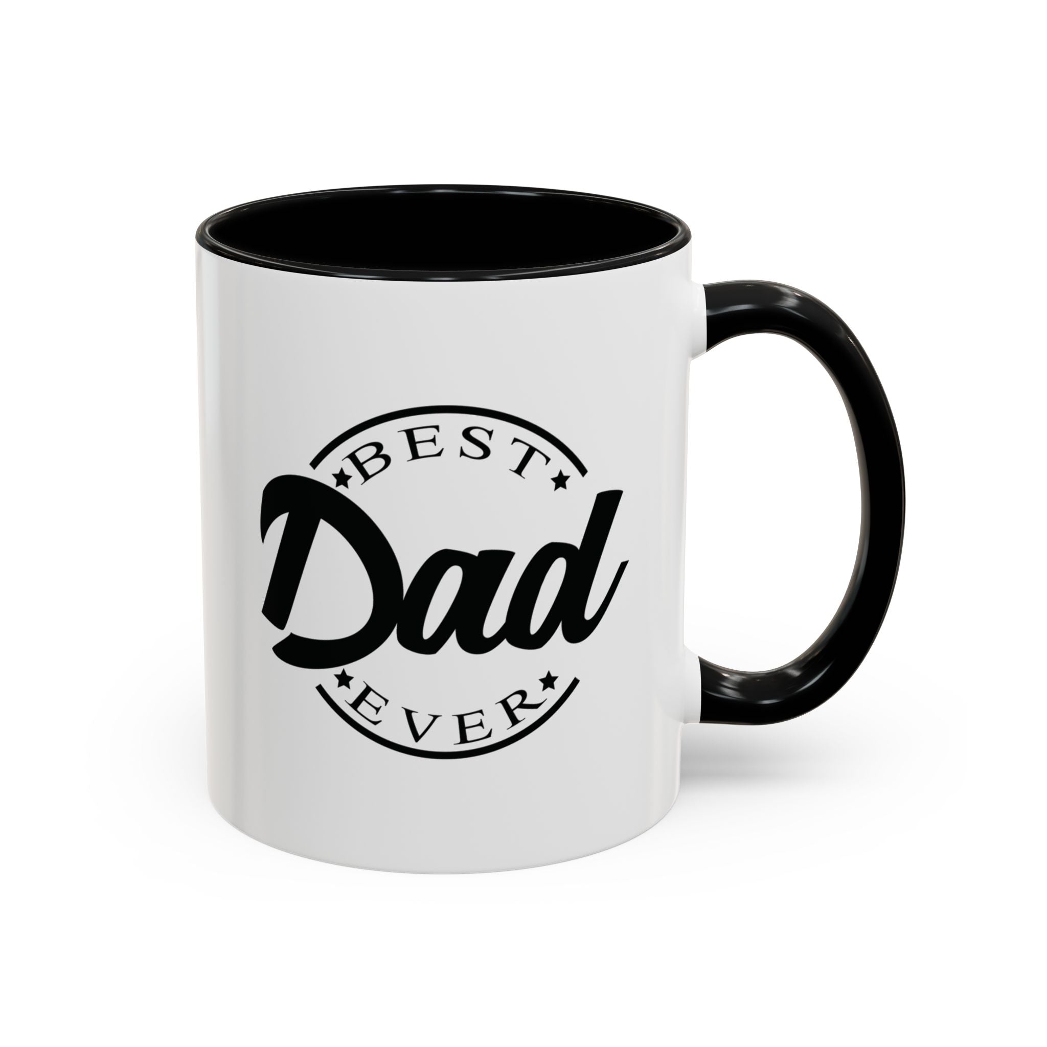 Best Dad Ever Accent Coffee Mug, Unique Gift for Father's Day, Birthday Present for Dad, Home Office Decor, Cool Dad Cup.