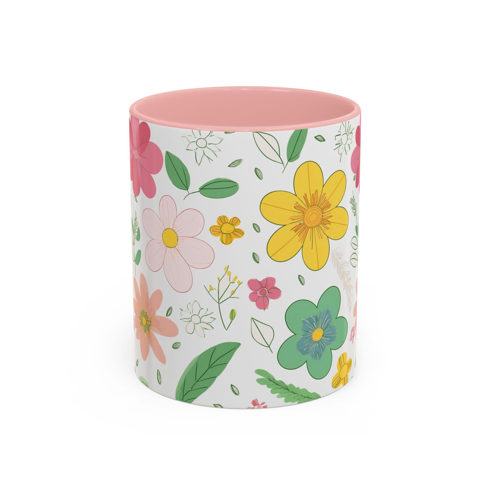 Blossom Floral Mug, Flower Ceramic Cup, Pretty Floral Tea Mug, Coffee Cup Gift, Spring Blossom Mug.