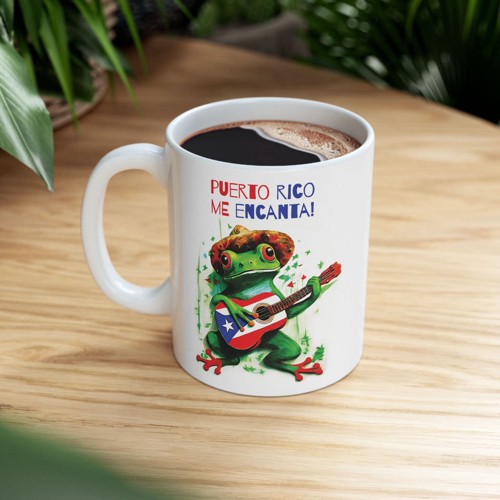Puerto Rico Me Encanta Coqui Ceramic Mug