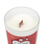 At The heart Of What We Do is Home, Frosted Glass Candle, 11oz. Home Decor, Aromatherapy, Inspirational Gift, Housewarming Present.