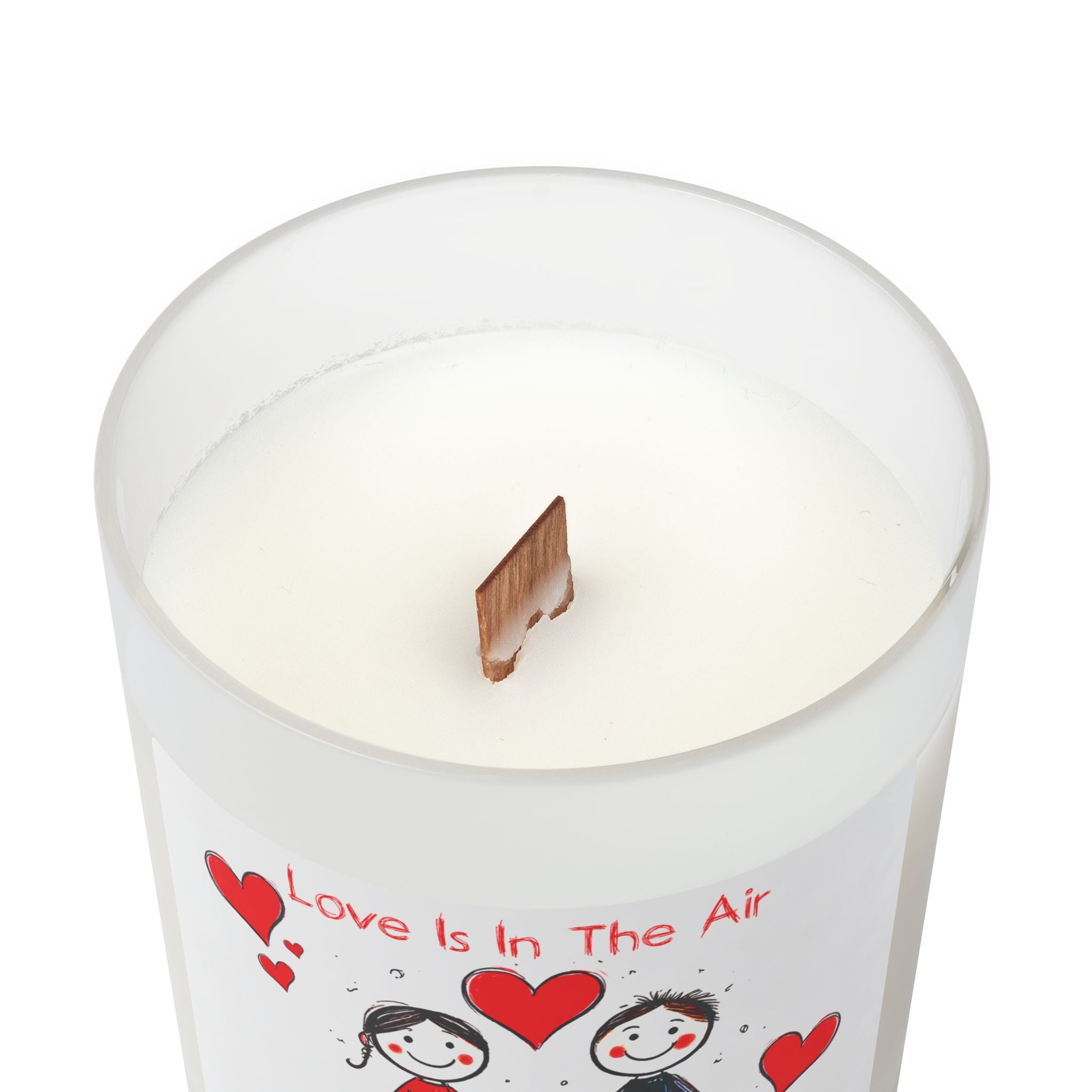 Love Is In The Air Blackberry Vanilla Frosted Glass Candle — 11oz Wooden Wick