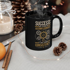 Motivational Coffee Mug – Success Through Consistency Quote | Inspirational Gift