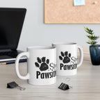 Stay Pawsitive Mug, Dog Lover Gift, Animal Lover Coffee Cup
