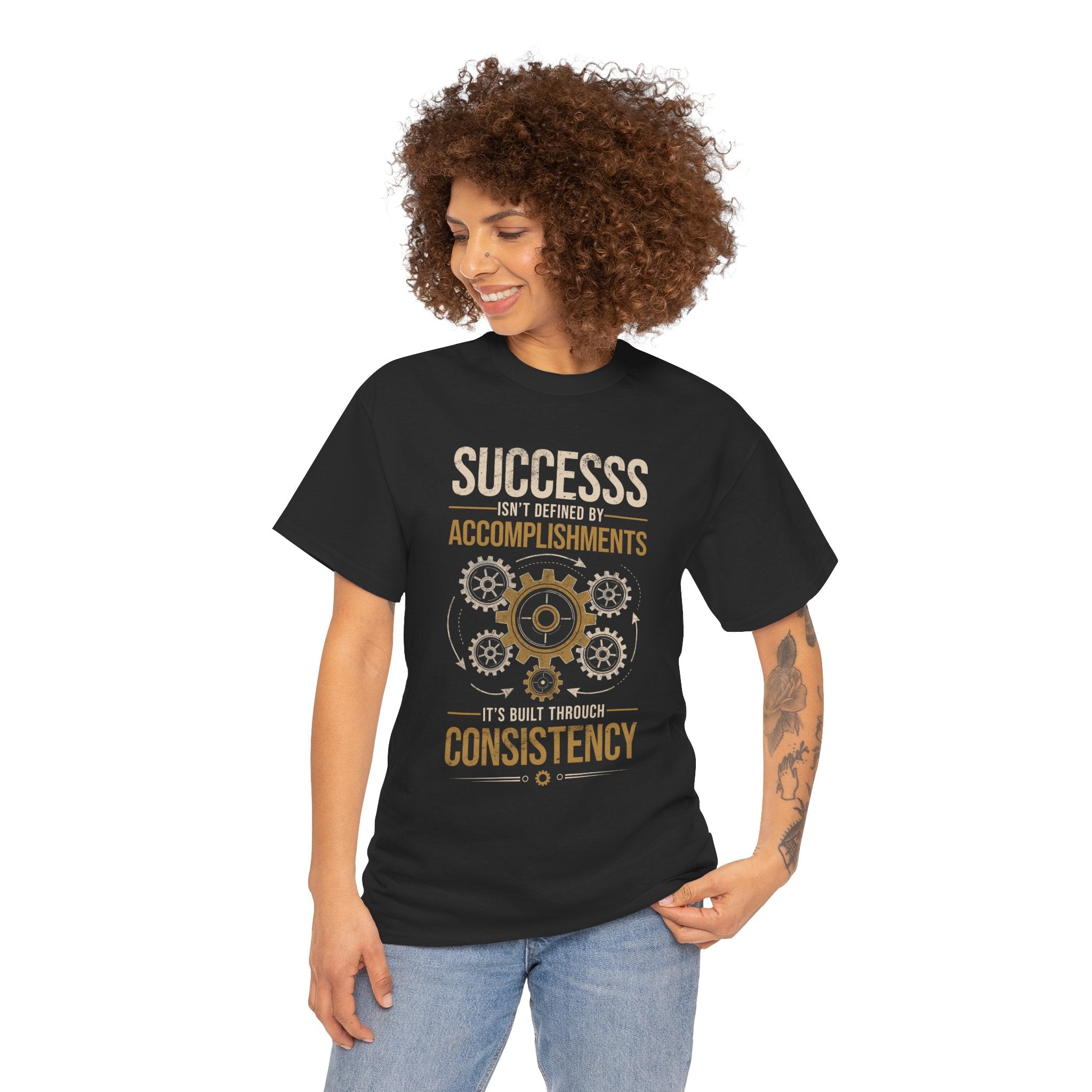 Success Through Consistency Motivational T-Shirt | The Mug Core