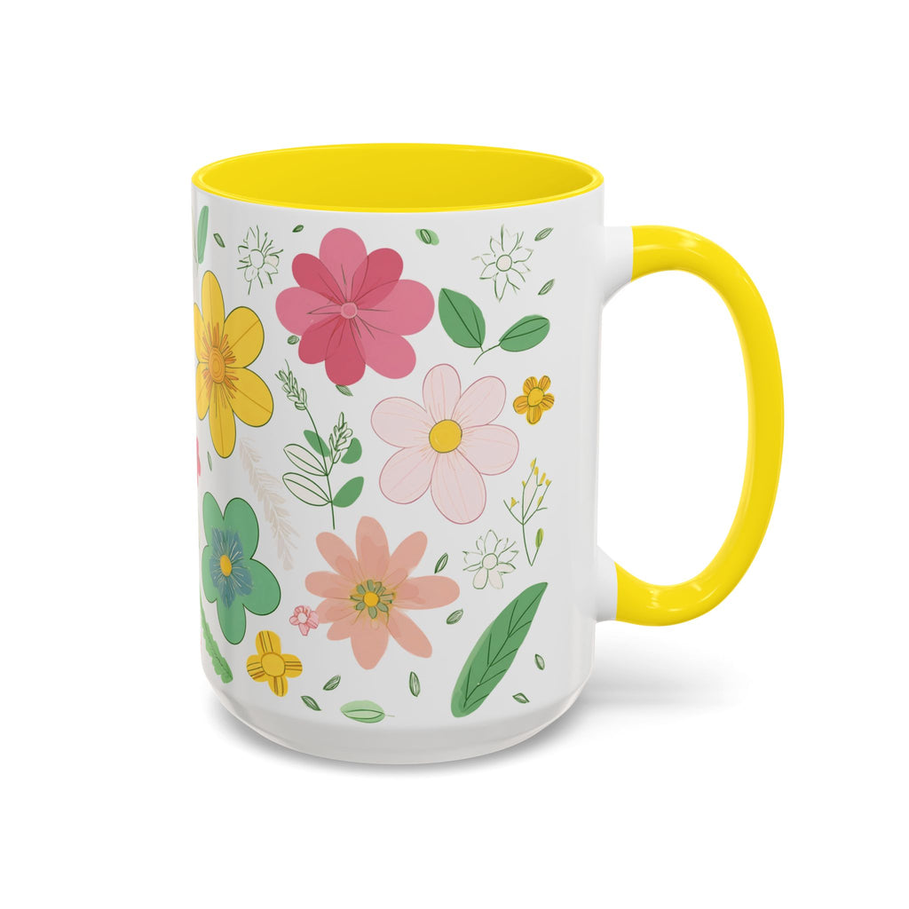 Blossom Floral Mug, Flower Ceramic Cup, Pretty Floral Tea Mug, Coffee Cup Gift, Spring Blossom Mug.