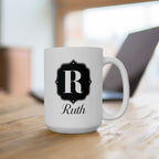 Personalized Name Custom Ceramic Mug, 11oz or 15oz, Gift for Coffee Lovers, Custom Drinkware, Personalized Mug, Custom Coffee Cup.