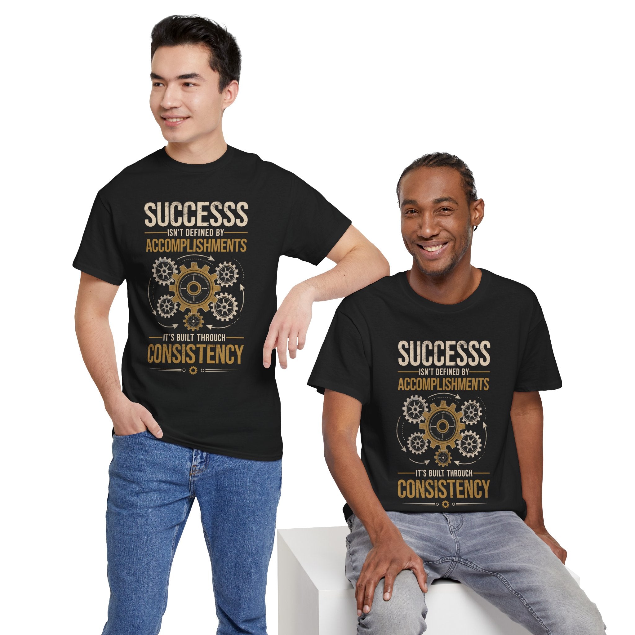 Success Through Consistency Motivational T-Shirt | The Mug Core