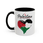Heartfelt Palestine Coffee Mug - Love and Solidarity in Every Sip