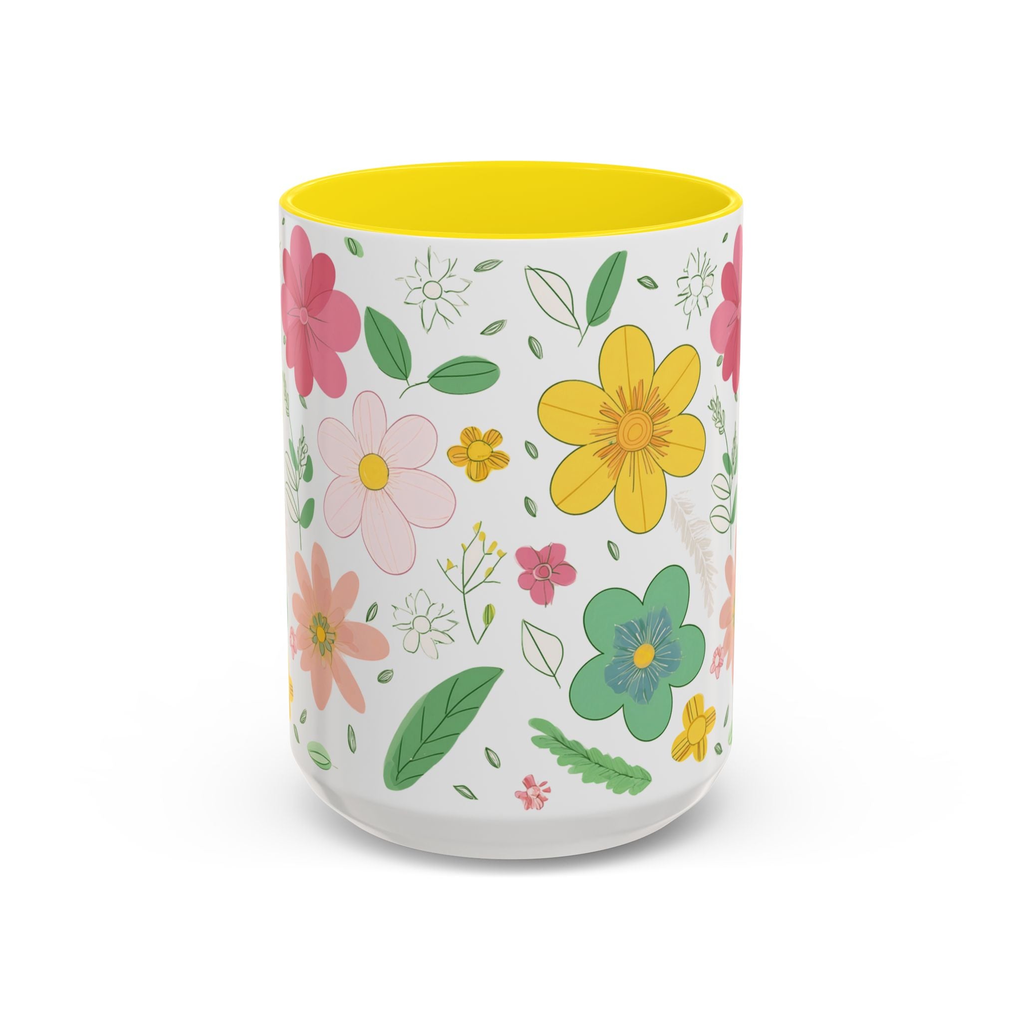 Blossom Floral Mug, Flower Ceramic Cup, Pretty Floral Tea Mug, Coffee Cup Gift, Spring Blossom Mug.