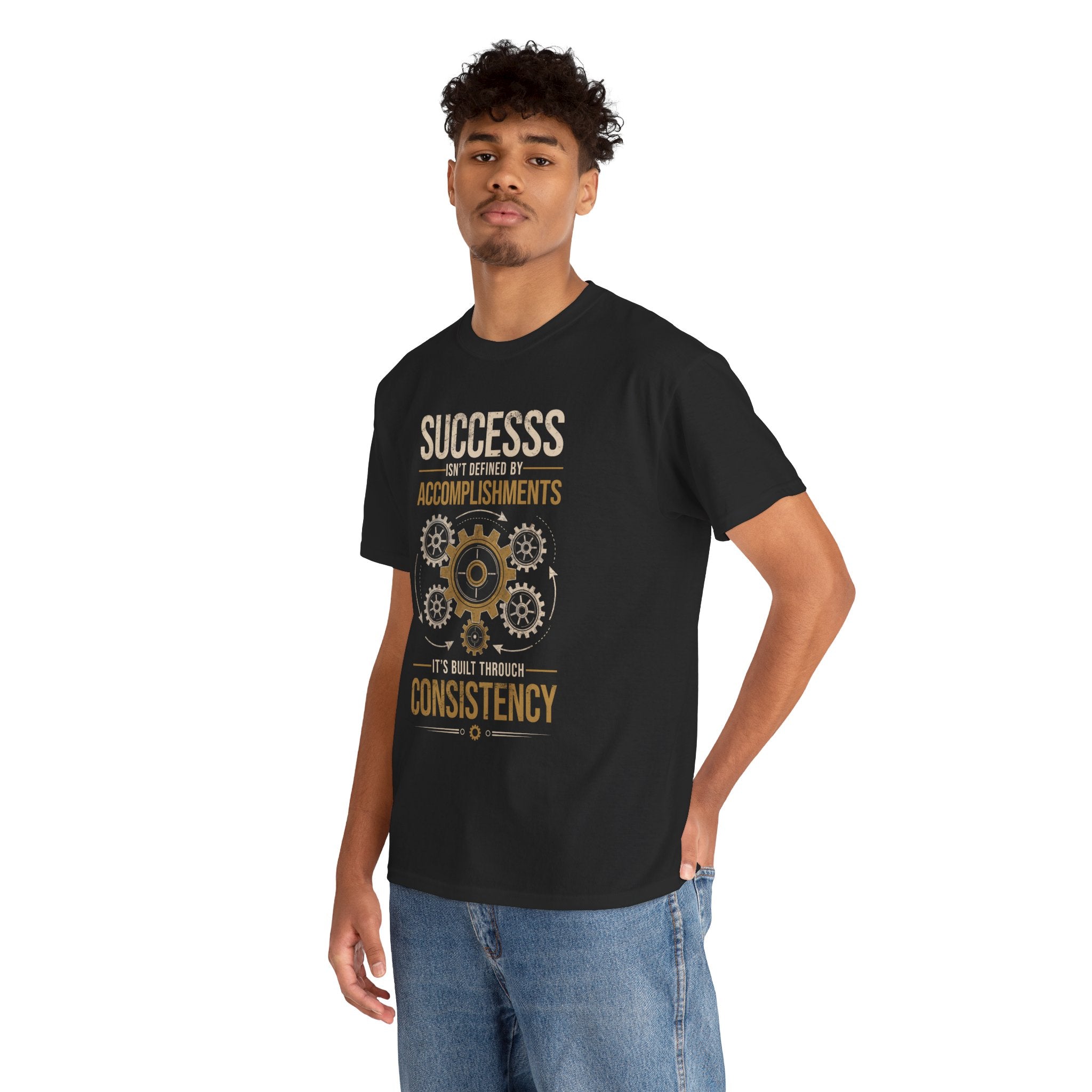 Success Through Consistency Motivational T-Shirt | The Mug Core