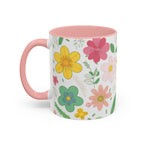 Blossom Floral Mug, Flower Ceramic Cup, Pretty Floral Tea Mug, Coffee Cup Gift, Spring Blossom Mug.