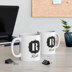 Personalized Name Custom Ceramic Mug, 11oz or 15oz, Gift for Coffee Lovers, Custom Drinkware, Personalized Mug, Custom Coffee Cup.