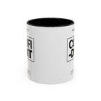 Confident Inspirational Accent Coffee Mug — 'Confident' Motivational Tea Cup with Black Handle