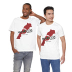 Moroccan Made Map Tee | Morocco Flag Outline T-Shirt