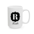 Personalized Name Custom Ceramic Mug, 11oz or 15oz, Gift for Coffee Lovers, Custom Drinkware, Personalized Mug, Custom Coffee Cup.