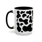 Cow Prints Mug, Farmhouse Kitchen Decor, Animal Lover Gift, Rustic Coffee Cup, Ceramic Tea Mug, Country Chic Drinkware, Farm Workers.