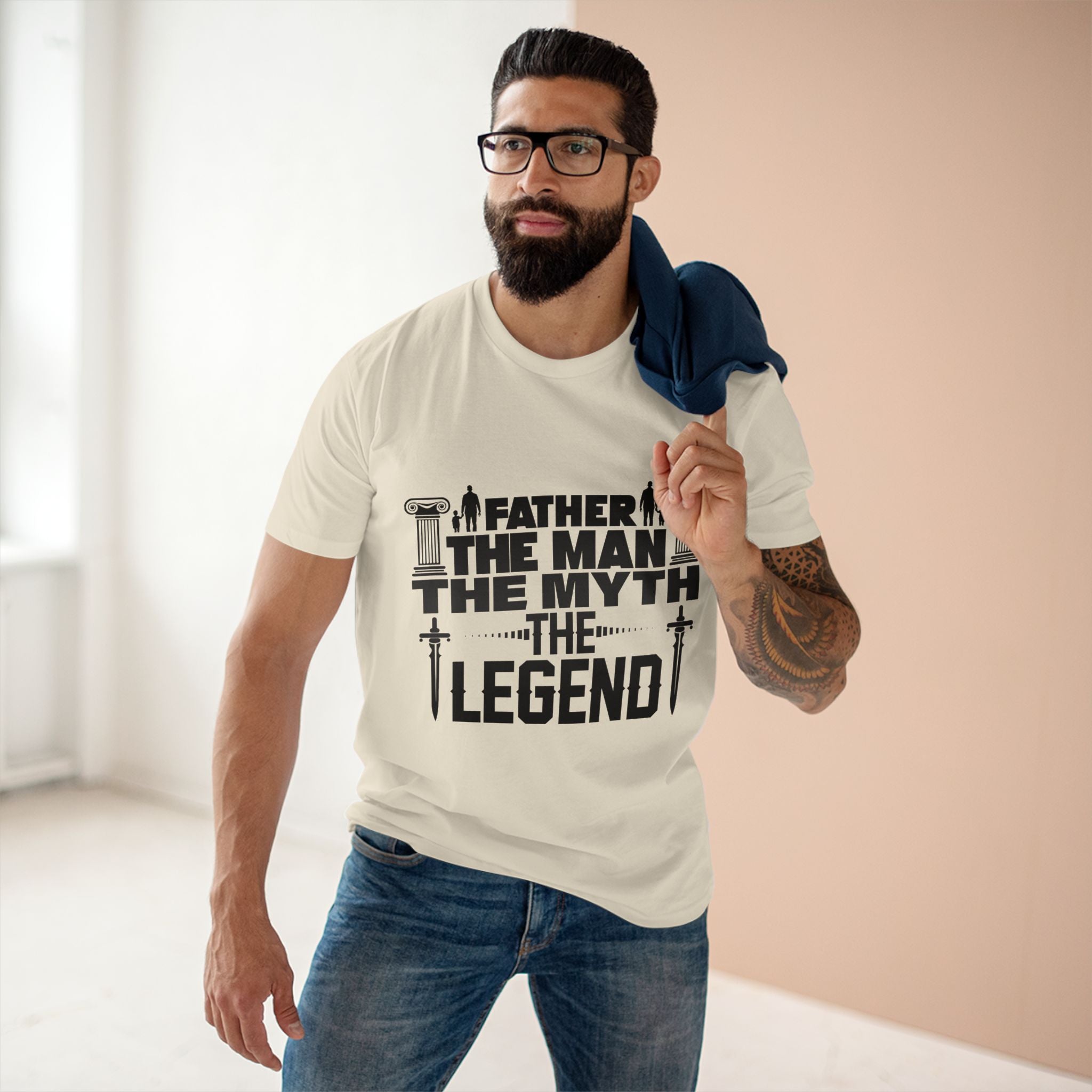 Father - The Man, The Myth, The Legend, T-Shirt, Dad Gift, Father's Day Present, Inspirational Tee Shirt, Man T-Shirt, Birthday Gift.
