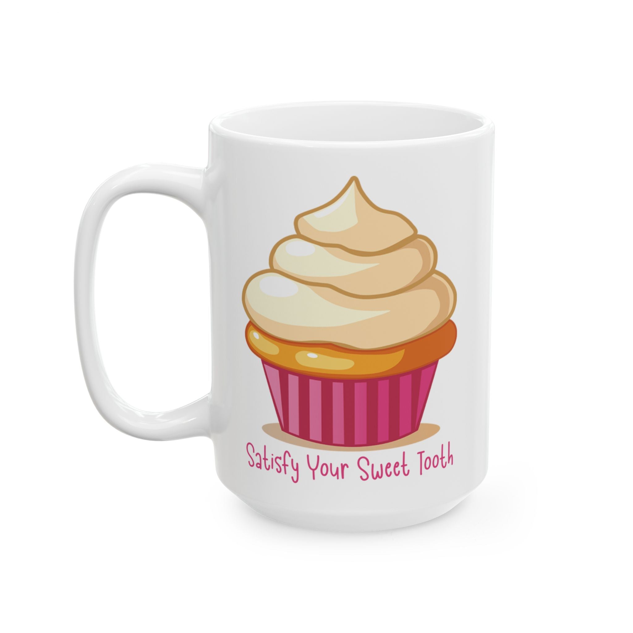 Cute Cupcake Illustration Ceramic Mug | Dessert Art Coffee Cup