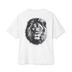 Lion Courage Strength Tee — Inspirational Oversized Boxy Shirt