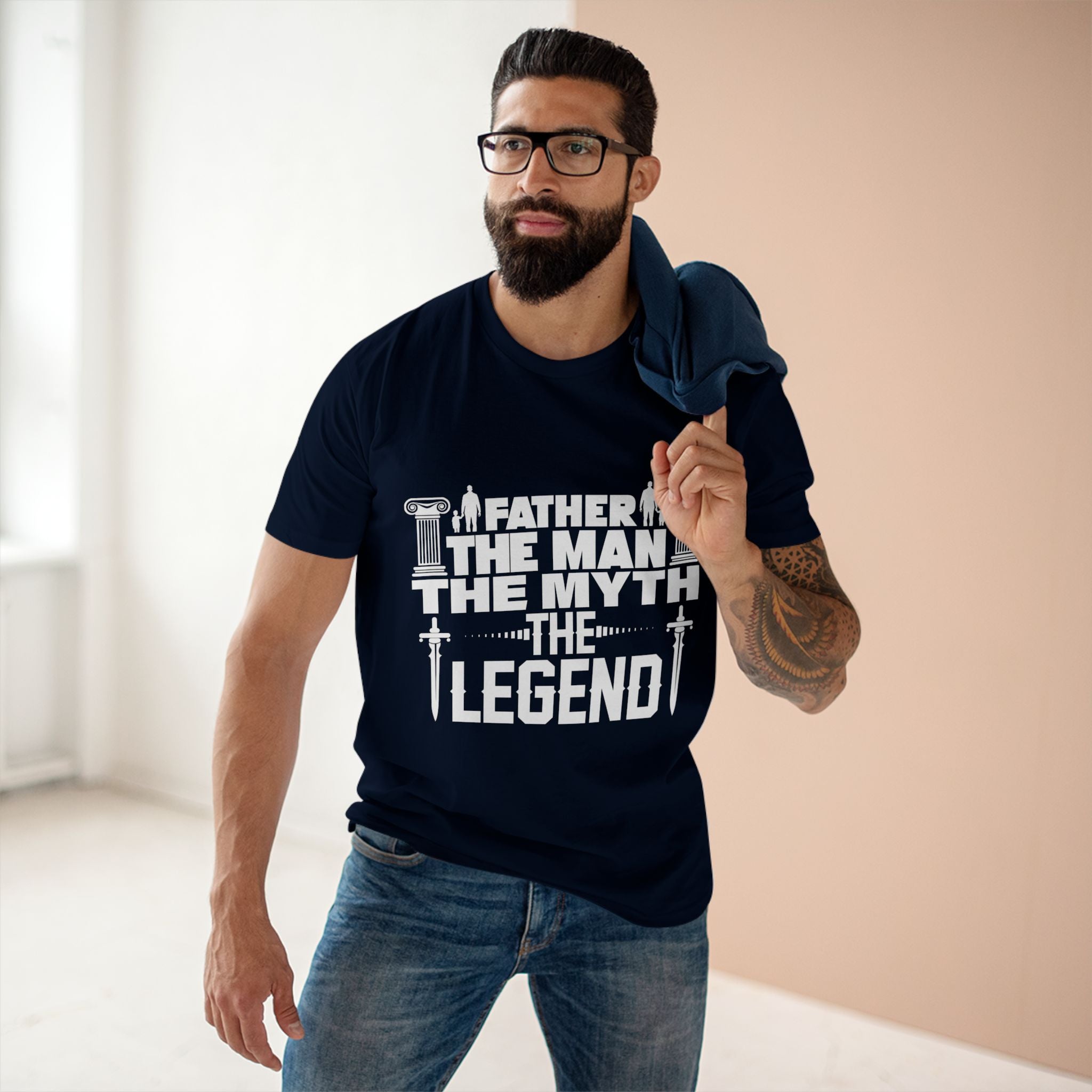 Father - The Man, The Myth, The Legend, T-Shirt, Dad Gift, Father's Day Present, Inspirational Tee Shirt, Man T-Shirt, Birthday Gift.