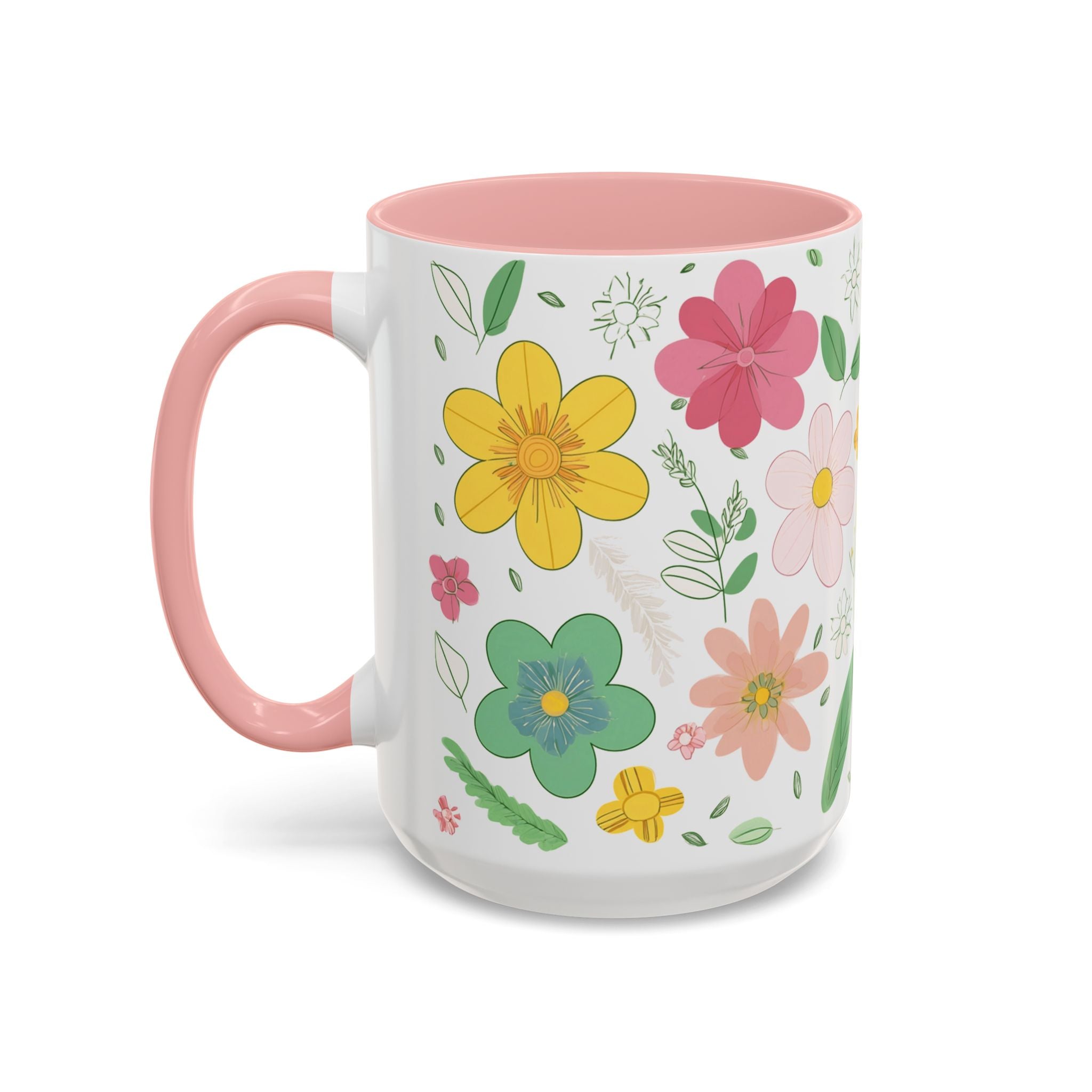 Blossom Floral Mug, Flower Ceramic Cup, Pretty Floral Tea Mug, Coffee Cup Gift, Spring Blossom Mug.