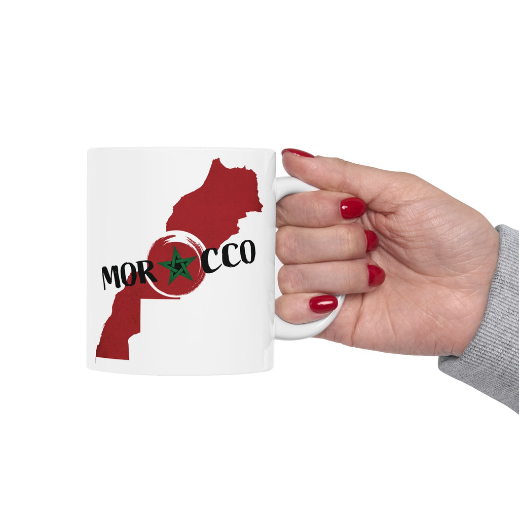 Morocco Map Ceramic Mug 11 oz