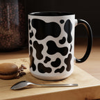 Cow Prints Mug, Farmhouse Kitchen Decor, Animal Lover Gift, Rustic Coffee Cup, Ceramic Tea Mug, Country Chic Drinkware, Farm Workers.