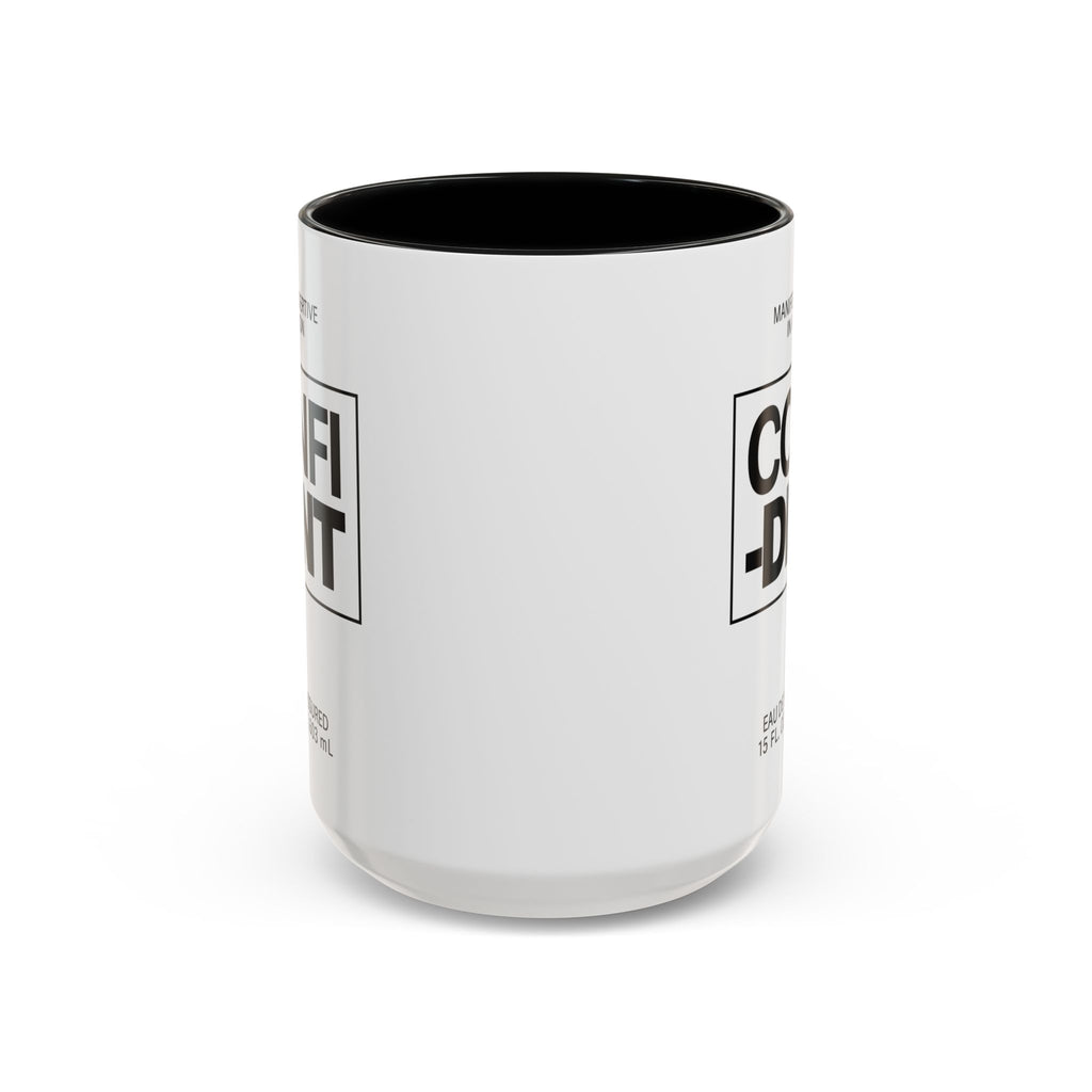 Confident Inspirational Accent Coffee Mug — 'Confident' Motivational Tea Cup with Black Handle