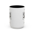 Confident Inspirational Accent Coffee Mug — 'Confident' Motivational Tea Cup with Black Handle