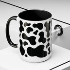 Cow Prints Mug, Farmhouse Kitchen Decor, Animal Lover Gift, Rustic Coffee Cup, Ceramic Tea Mug, Country Chic Drinkware, Farm Workers.