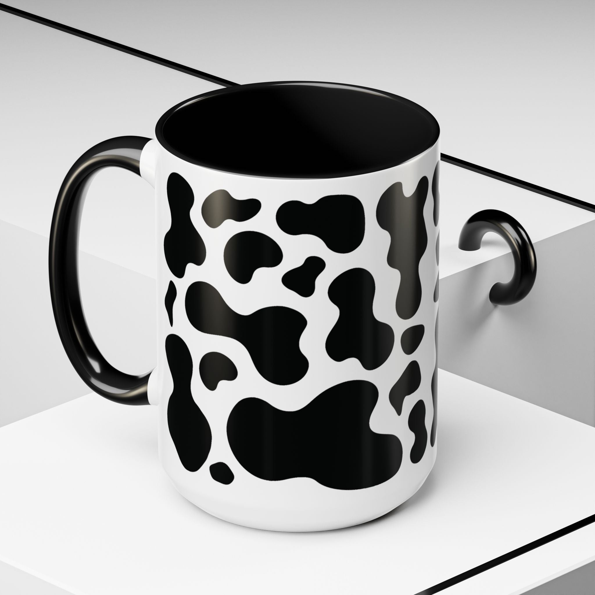 Cow Prints Mug, Farmhouse Kitchen Decor, Animal Lover Gift, Rustic Coffee Cup, Ceramic Tea Mug, Country Chic Drinkware, Farm Workers.