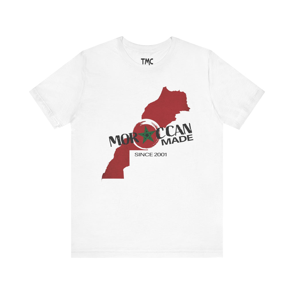 Moroccan Made Map Tee | Morocco Flag Outline T-Shirt