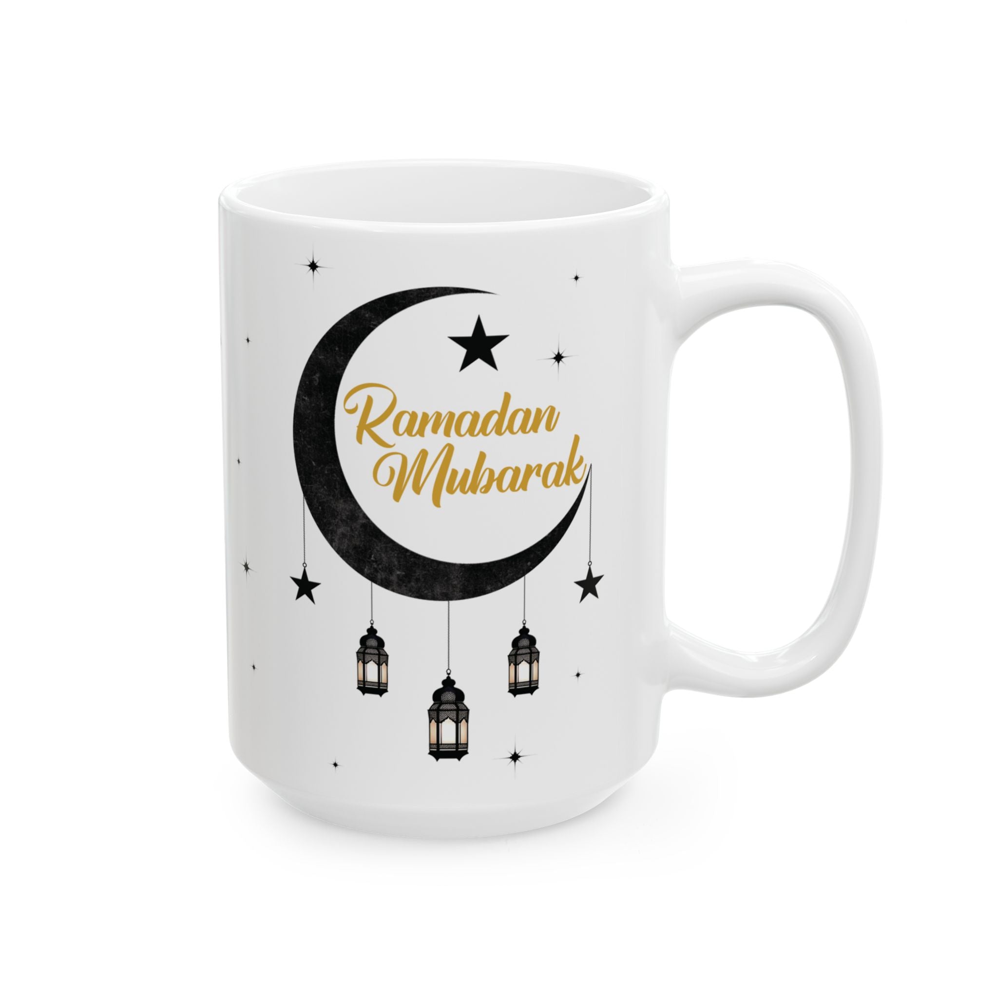 Ramadan Mubarak Ceramic Mug — Islamic Eid Coffee & Tea Gift (11oz/15oz)