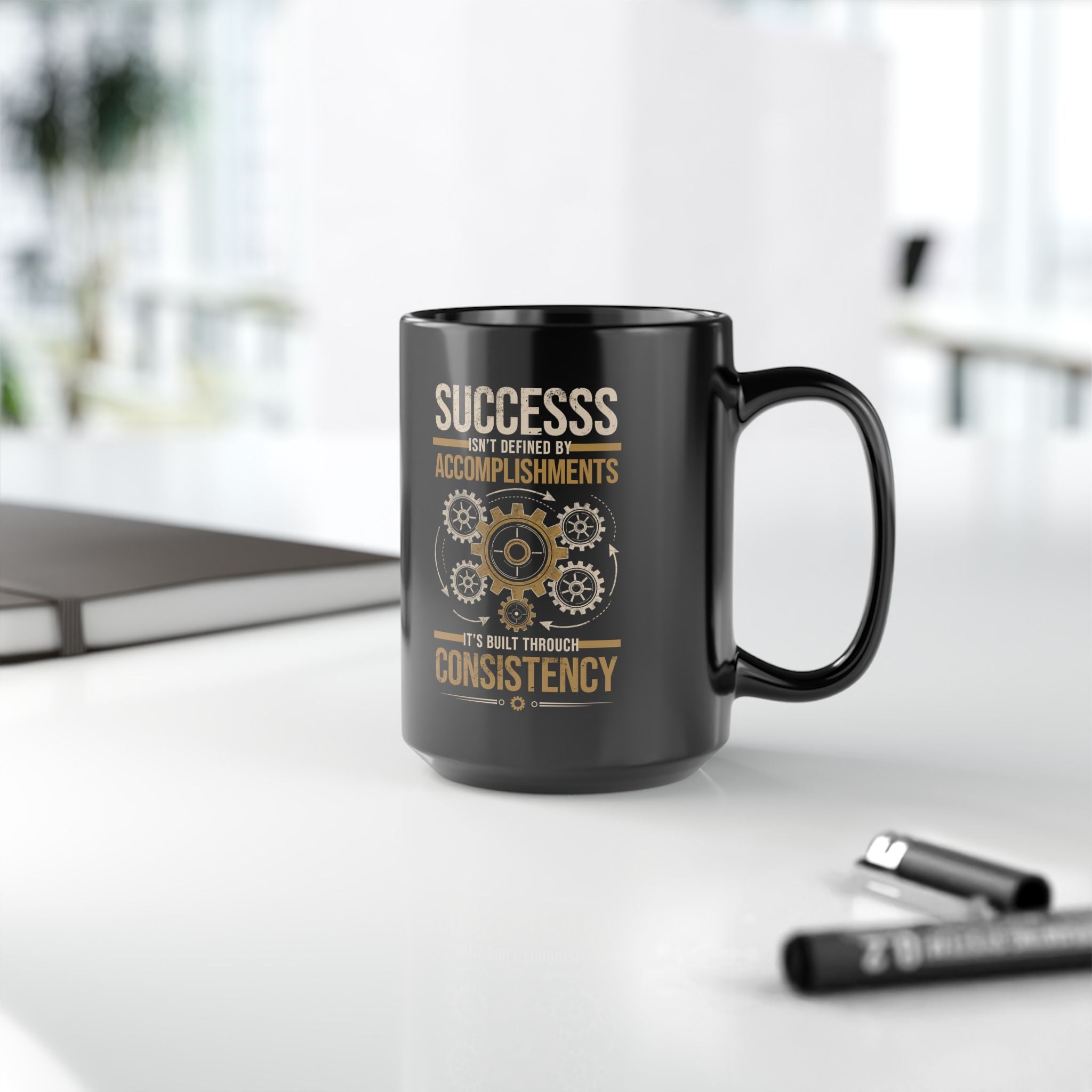 Motivational Coffee Mug – Success Through Consistency Quote | Inspirational Gift