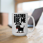 I Rather Be Me, Funny Dog Clip Art Ceramic Mug, Cute Dog Lover Gift, Dog Owner Coffee Cup, Pet Lover Tea Mug, Dog Mom, Dad Gift.