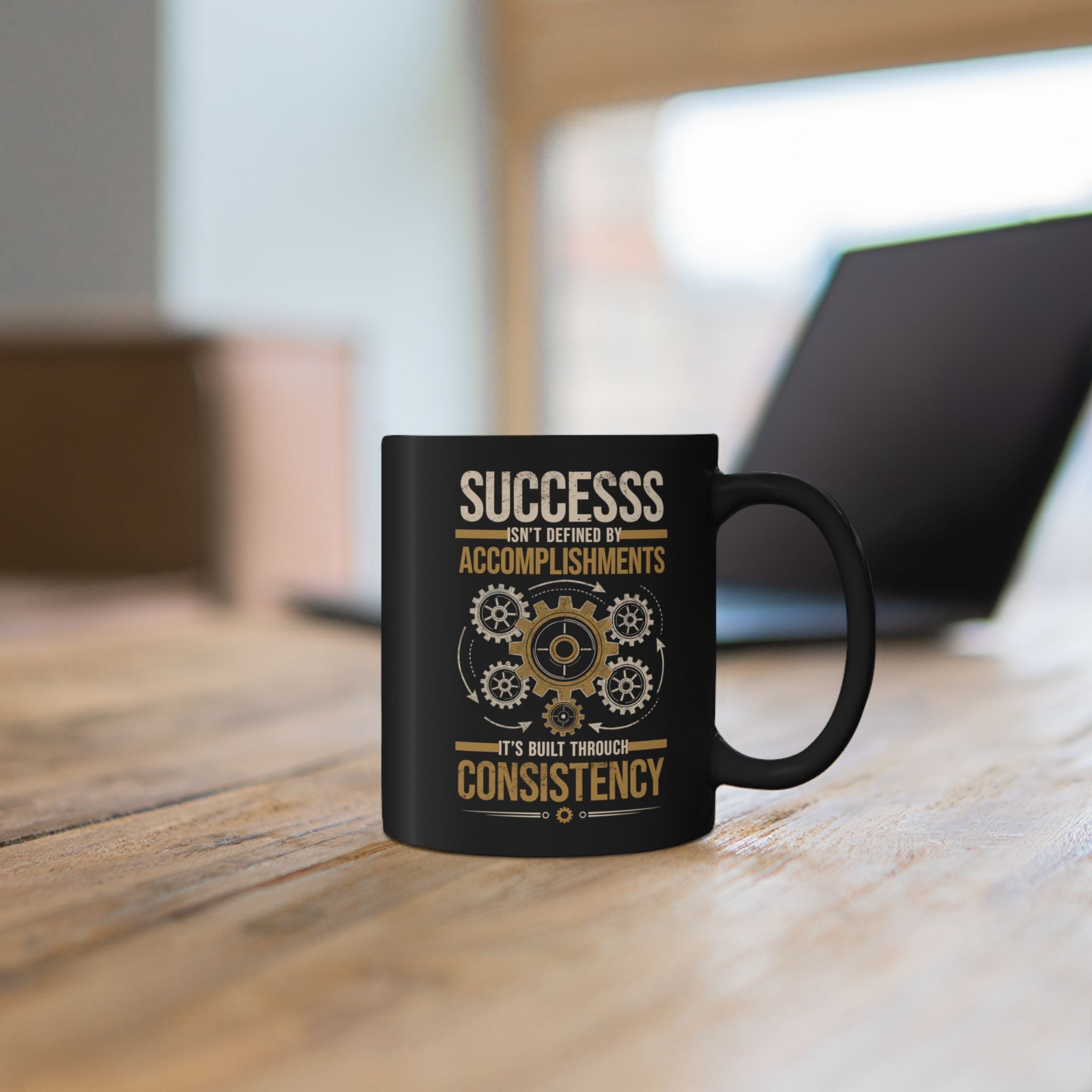 Motivational Coffee Mug – Success Through Consistency Quote | Inspirational Gift