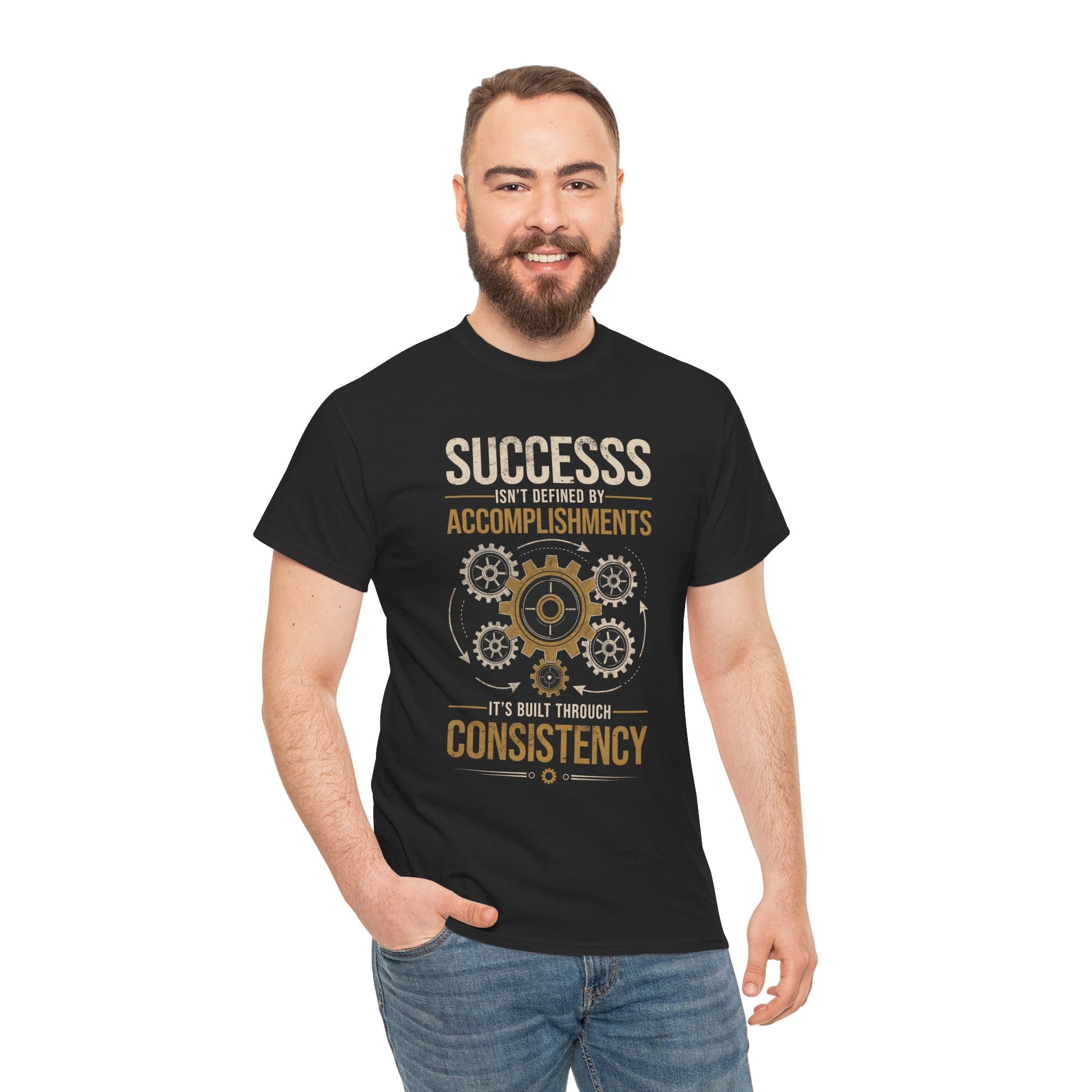 Success Through Consistency Motivational T-Shirt | The Mug Core