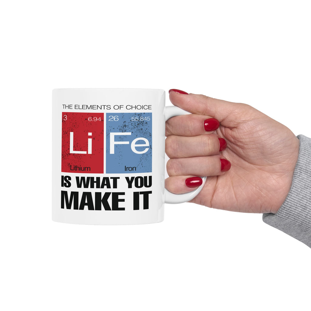 Inspirational Mug - Life Is What You Make It - Coffee Lovers Gift, Motivational Quote, Unique Kitchen Decor, 11oz, 15oz Tea Mug.