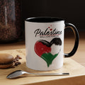 Heartfelt Palestine Coffee Mug - Love and Solidarity in Every Sip