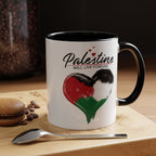 Heartfelt Palestine Coffee Mug - Love and Solidarity in Every Sip