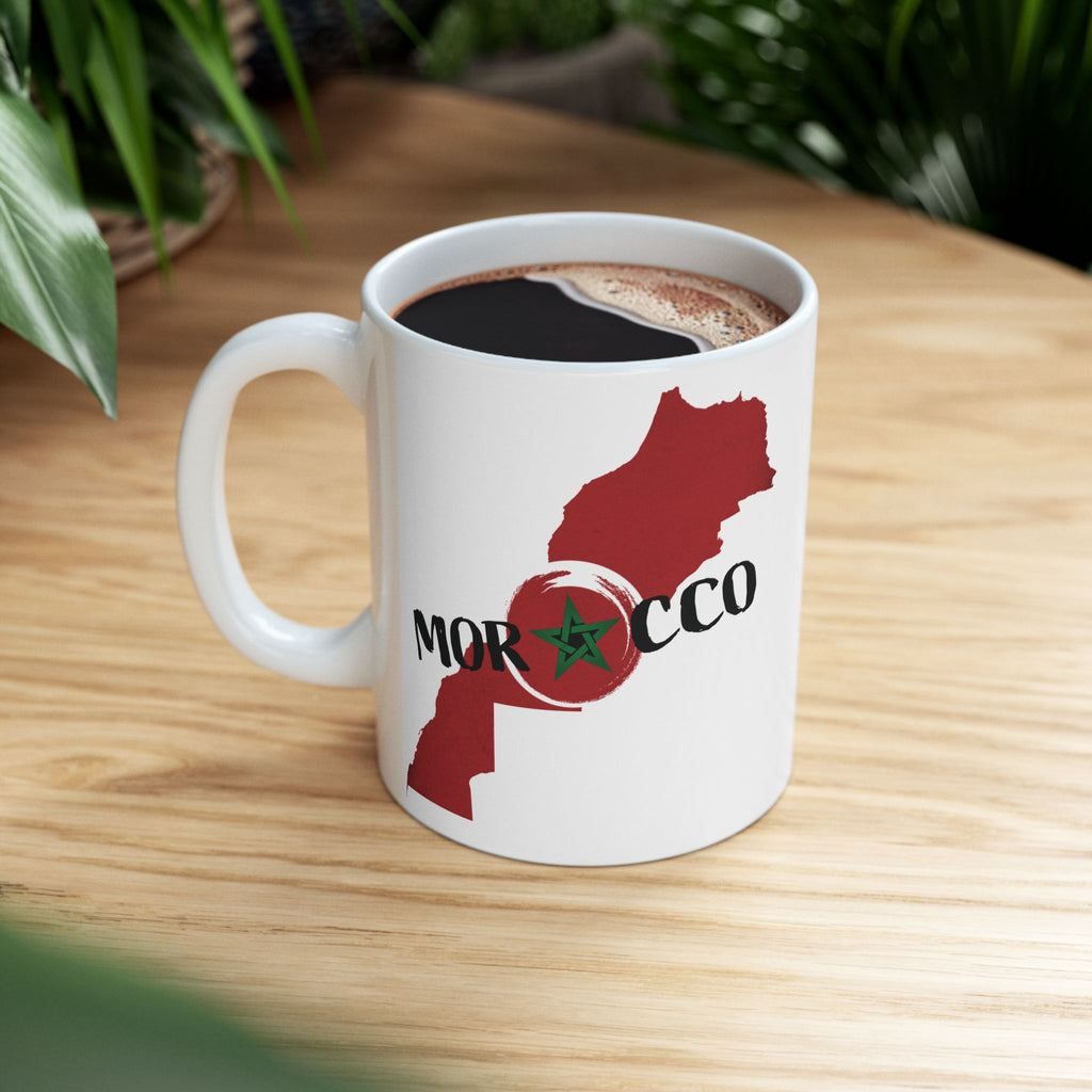Morocco Map Ceramic Mug 11 oz