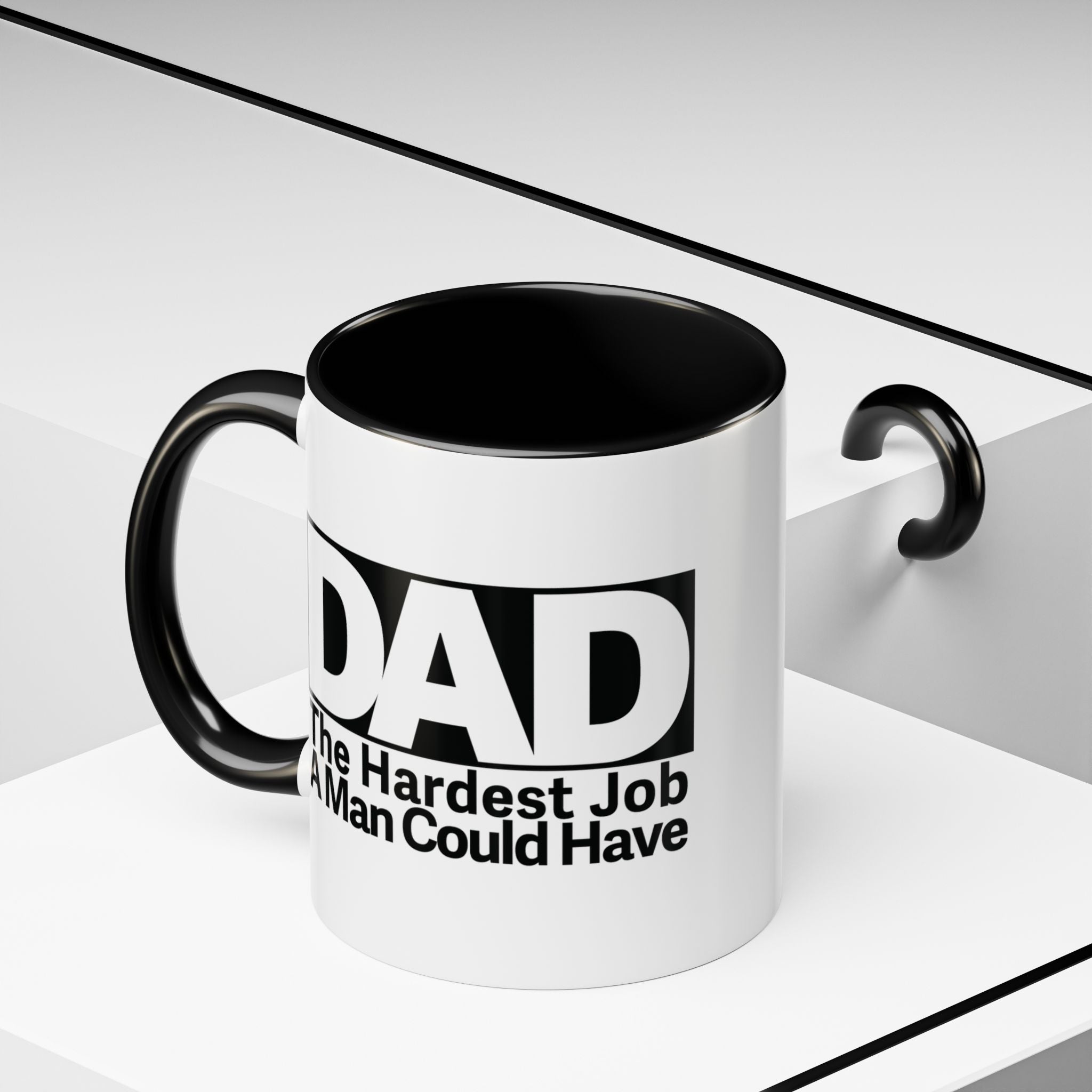 Dad's Hardest Job Coffee Mug, Gift for Father's Day, Birthday, Appreciation, Ceramic Drinkware, Inspirational Dad, Father Gift.