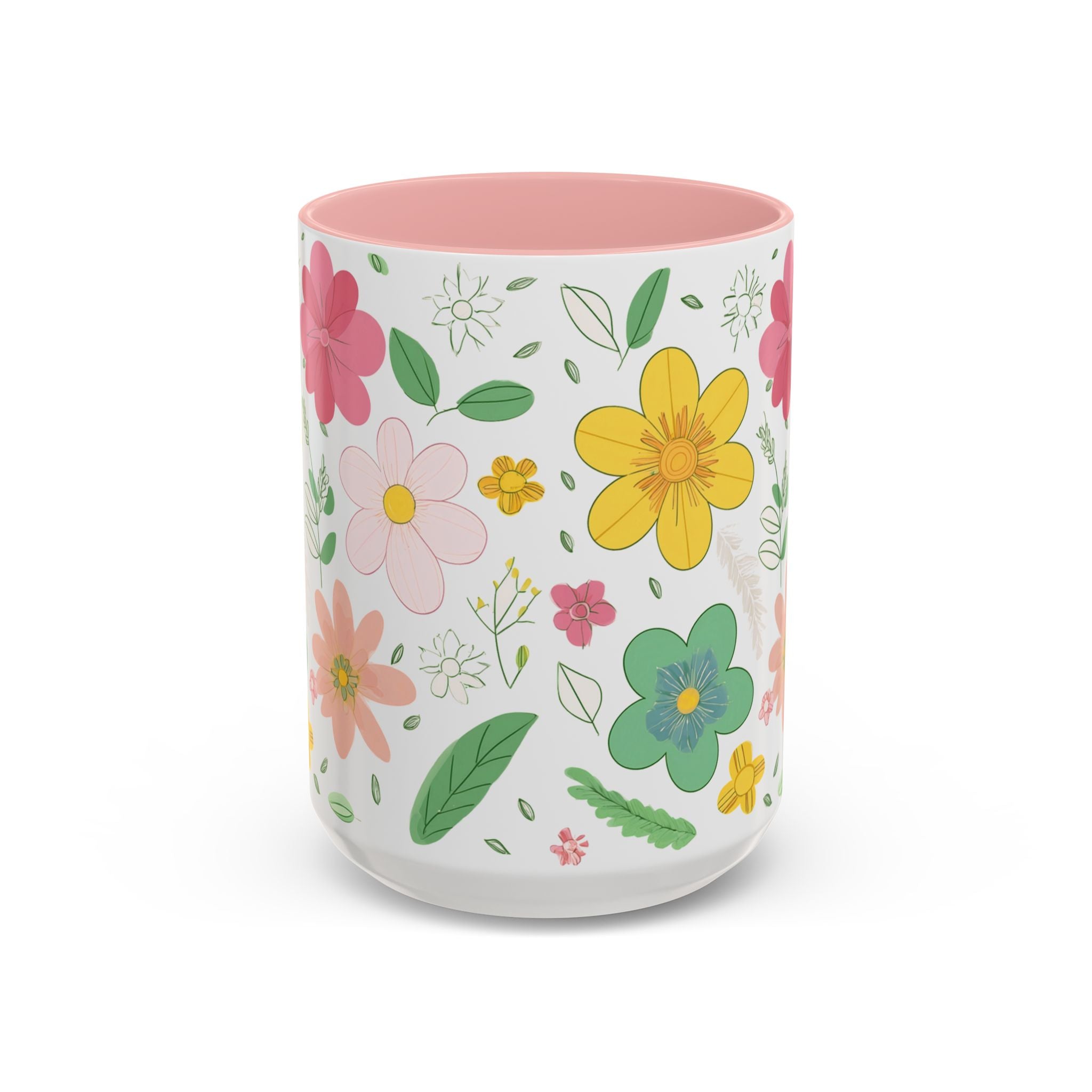 Blossom Floral Mug, Flower Ceramic Cup, Pretty Floral Tea Mug, Coffee Cup Gift, Spring Blossom Mug.