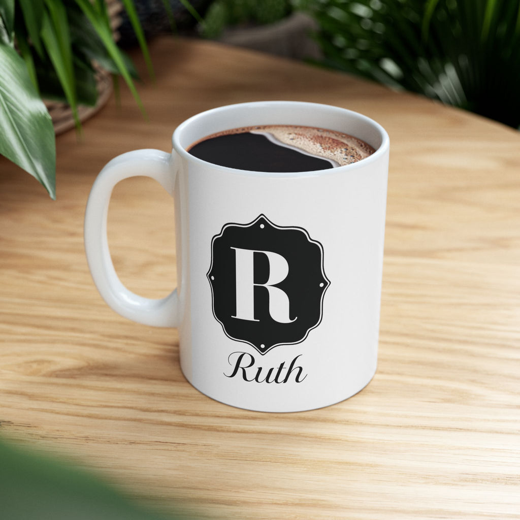 Personalized Name Custom Ceramic Mug, 11oz or 15oz, Gift for Coffee Lovers, Custom Drinkware, Personalized Mug, Custom Coffee Cup.