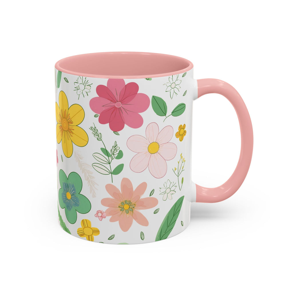 Blossom Floral Mug, Flower Ceramic Cup, Pretty Floral Tea Mug, Coffee Cup Gift, Spring Blossom Mug.