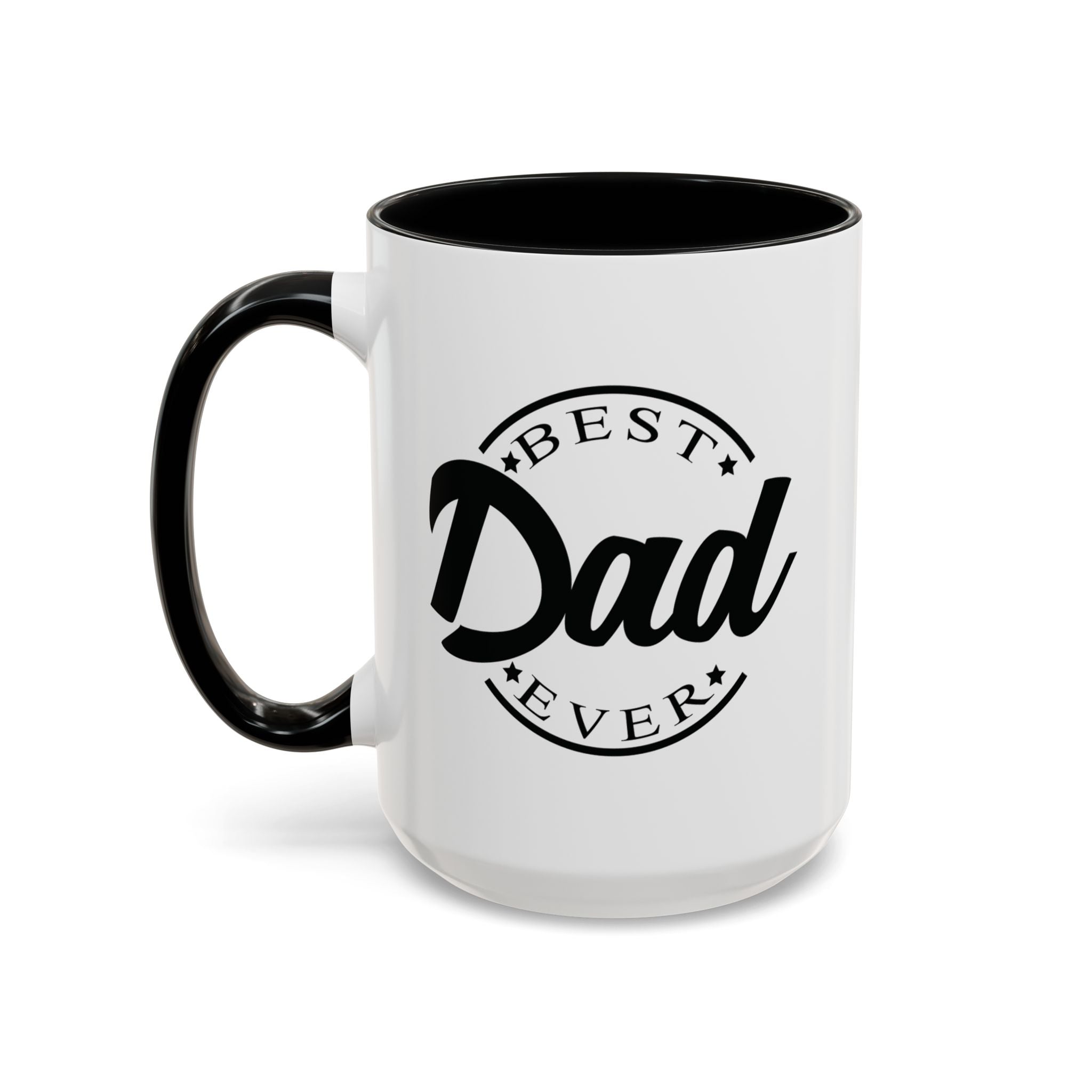 Best Dad Ever Accent Coffee Mug, Unique Gift for Father's Day, Birthday Present for Dad, Home Office Decor, Cool Dad Cup.