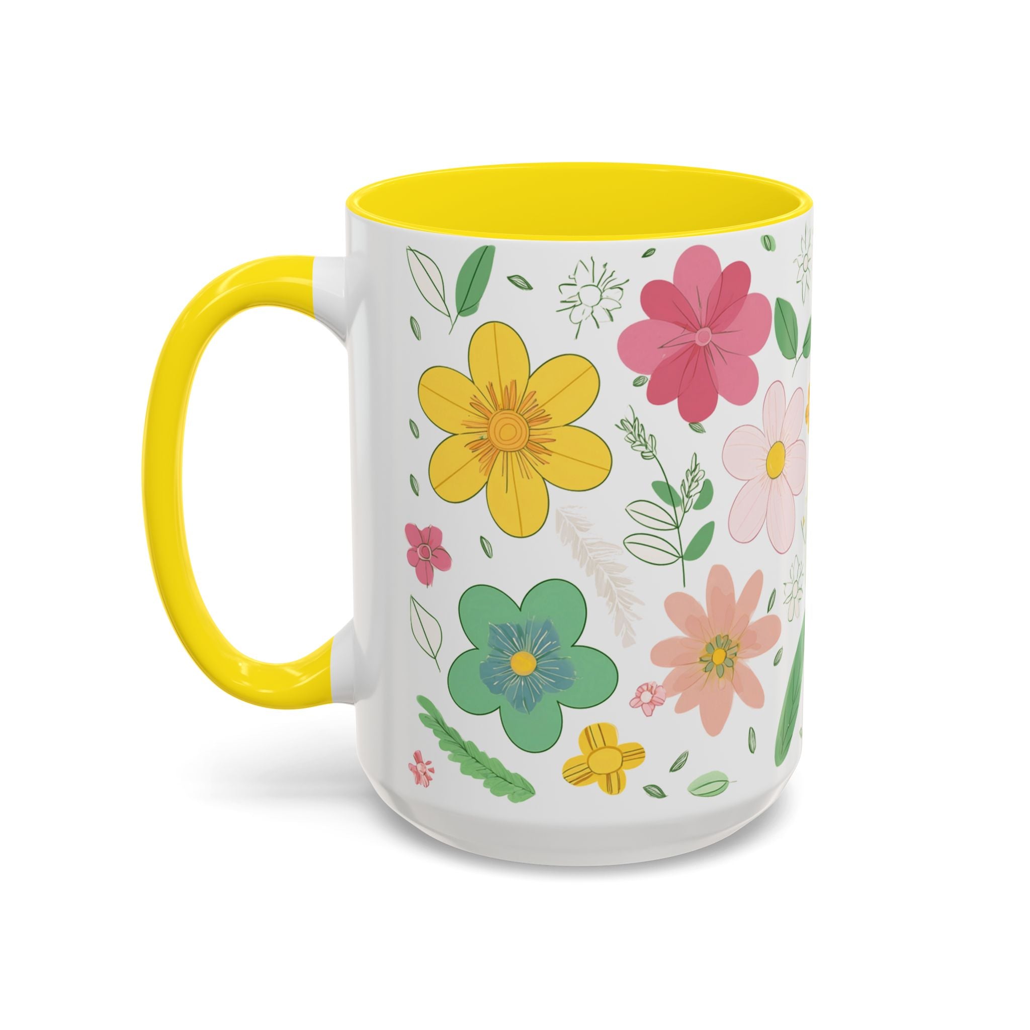 Blossom Floral Mug, Flower Ceramic Cup, Pretty Floral Tea Mug, Coffee Cup Gift, Spring Blossom Mug.