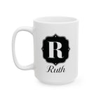 Personalized Name Custom Ceramic Mug, 11oz or 15oz, Gift for Coffee Lovers, Custom Drinkware, Personalized Mug, Custom Coffee Cup.
