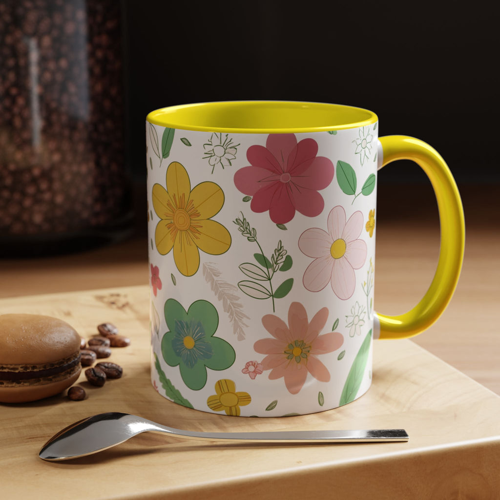 Blossom Floral Mug, Flower Ceramic Cup, Pretty Floral Tea Mug, Coffee Cup Gift, Spring Blossom Mug.
